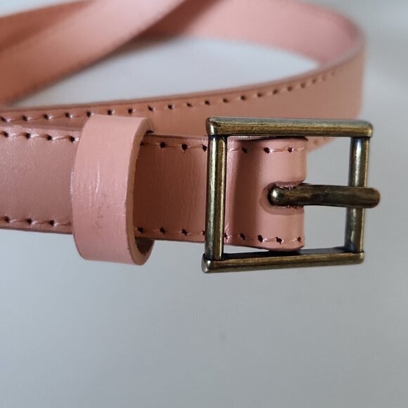 GAP | Genuine leather belt orange salmon pink sz Large - Picture 3 of 4